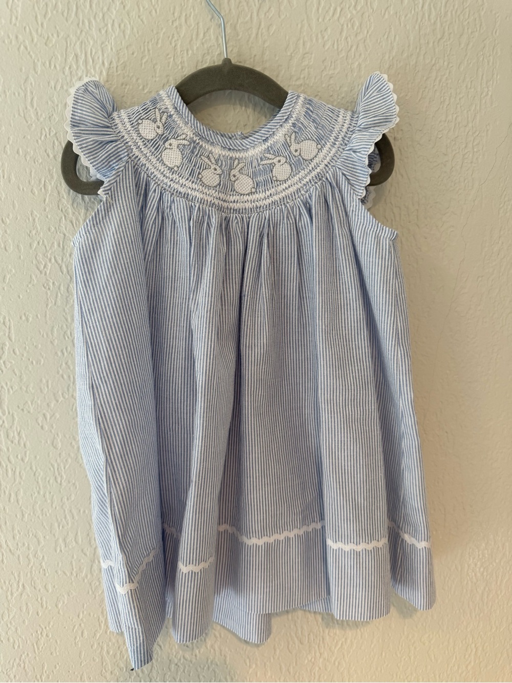 Lil Cactus Striped Blue & White Infant Dress